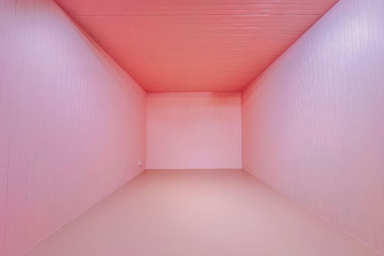 in the house / Shibuya “Gallery”｜【2F】ピンクの背景はMVやアーティスト写真撮影に最適です