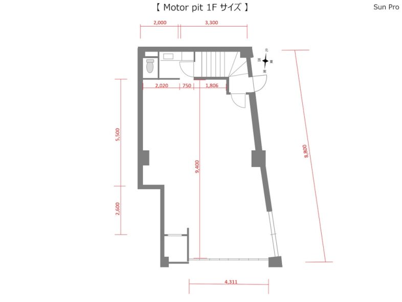Sun Pro｜平面図 1F