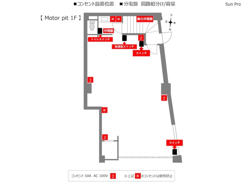 Sun Pro｜平面図 1F