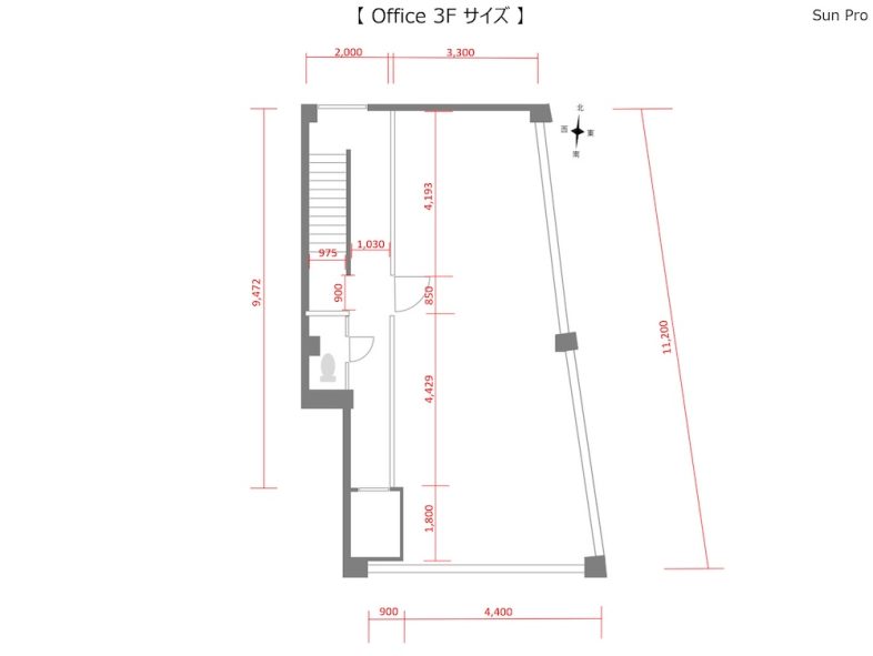 Sun Pro｜平面図 3F