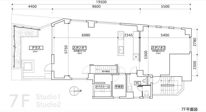 SUMIRE STUDIO｜7F平面図