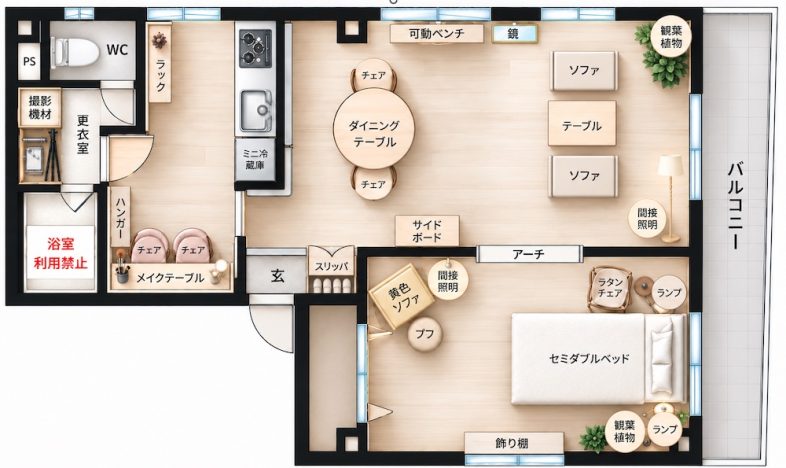 撮影スタジオDOLLY人形町｜平面図