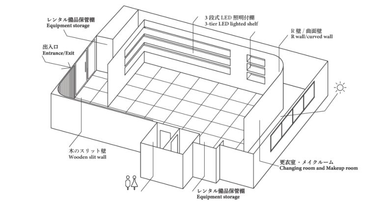 Atlantiq studio CLASSIC / THE LOUNGE｜【THE LOUNGE】立体図