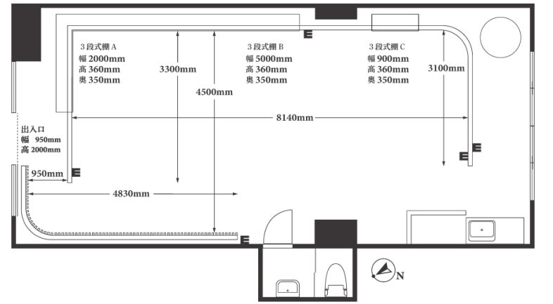 Atlantiq studio CLASSIC / THE LOUNGE｜【THE LOUNGE】平面図