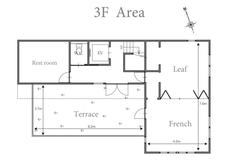 HOUSE STUDIO KUSCHEL｜3F平面図