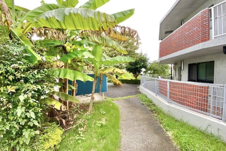 ルブール ルポン｜植栽と建物の間を抜ける小道