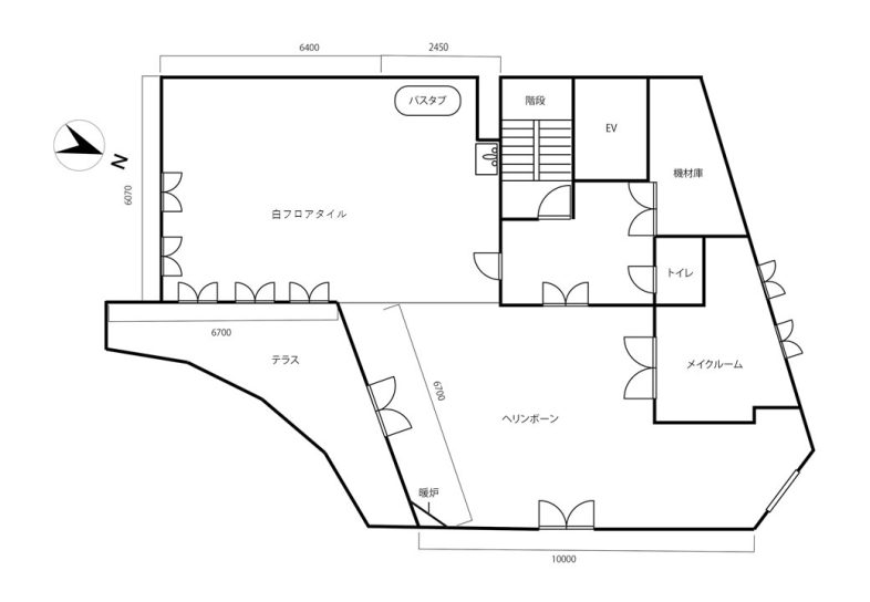 STUDIO EASE砧 3F -SALON-｜平面図