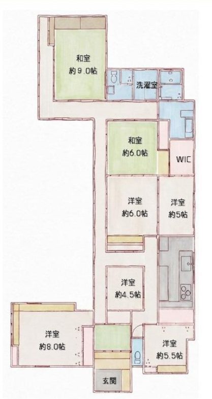TOWARI NO MA｜平面図